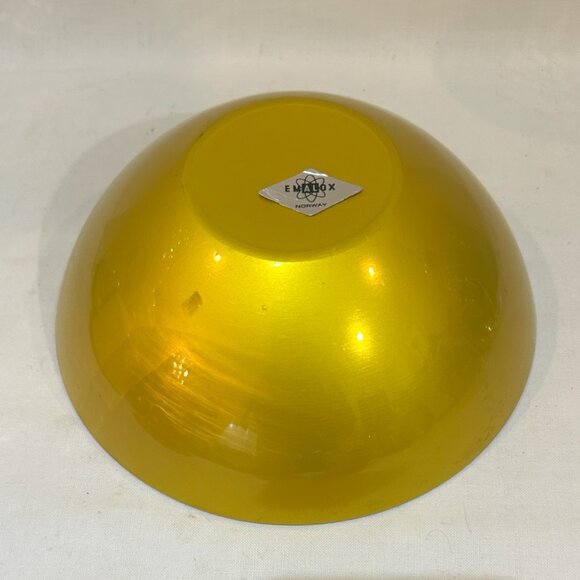VTG Emalox Aluminum Bowl Norway Enameled Yellow Scandinavian - Picture 4 of 5